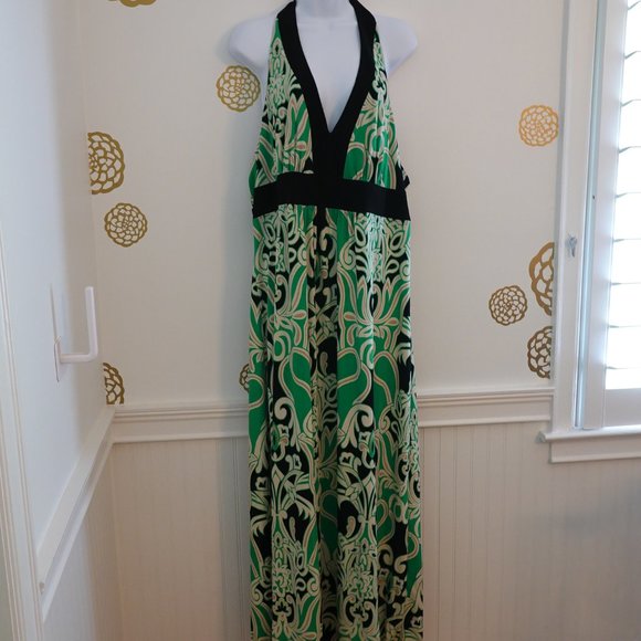 (NWT) Bisou Bisou Print Halter Maxi Dress 22W - Picture 8 of 11